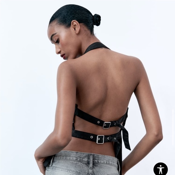 Waxed Halter Top - Picture 3 of 5